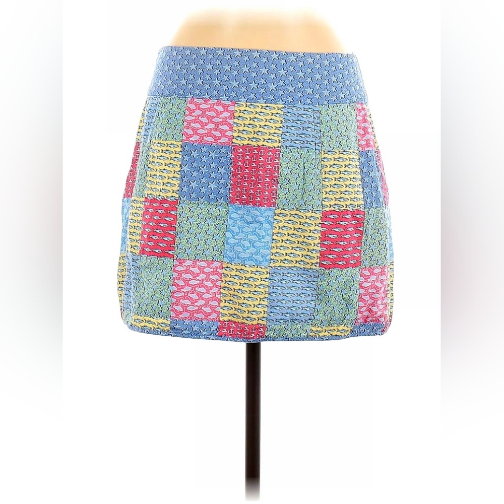 VINEYARD VINES by Shep & Ian Patchwork Mini Skirt Size 10 - 100% Cotton - Picture 2 of 14